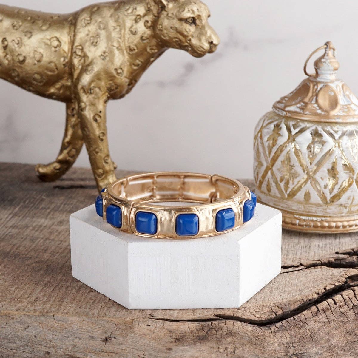 Eternal Glow – Eternity Stretchy Bangle with Cabochons or Pearls-PennyLine inc-Stuffology - Where Vintage Meets Modern, A Boutique for Real Women in Crosbyton, TX