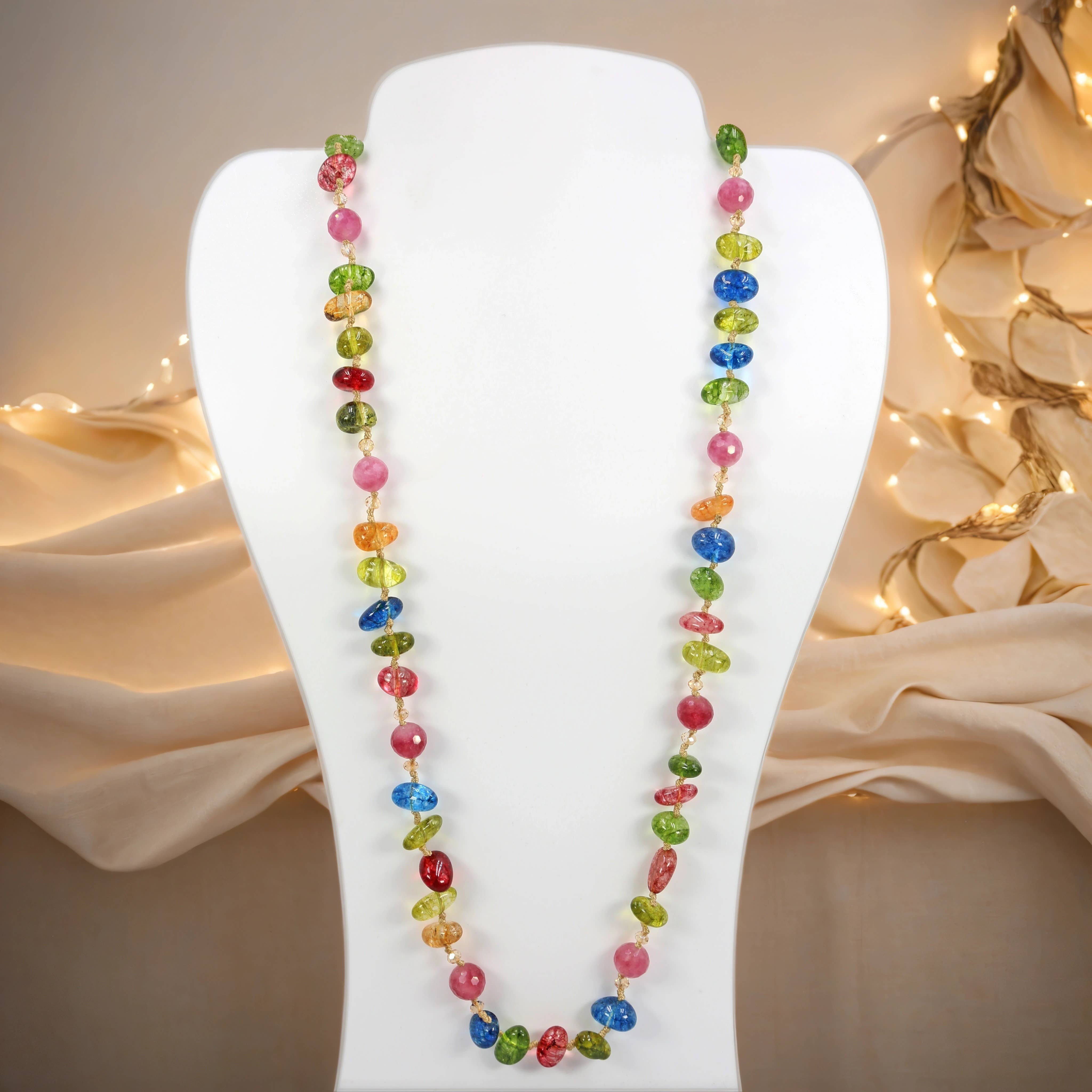 Agate Multicolor Necklace-Necklaces-IST Jewelry-Stuffology - Where Vintage Meets Modern, A Boutique for Real Women in Crosbyton, TX