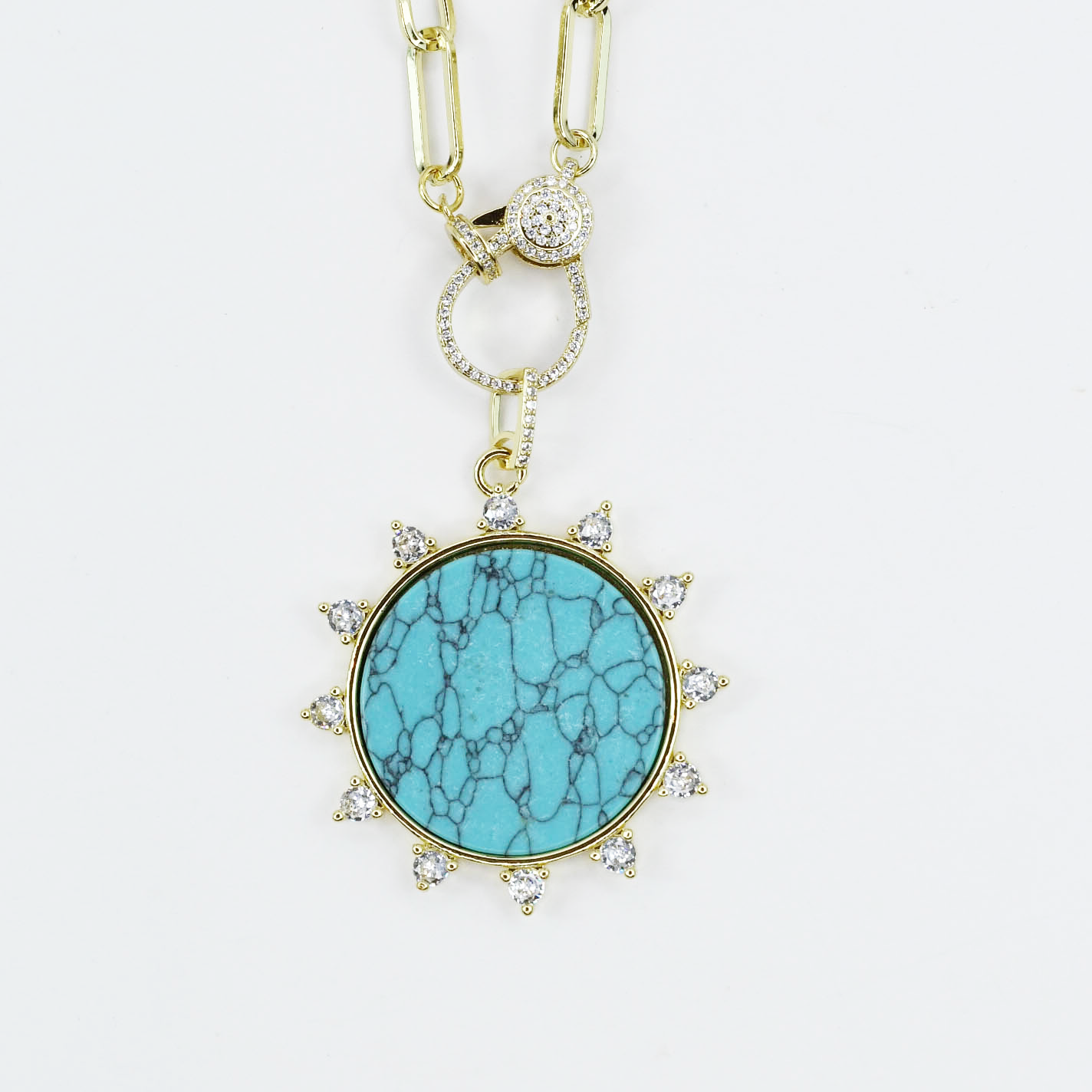 Solar Turquoise Muse Necklace-Treasure Jewels Inc.-Stuffology - Where Vintage Meets Modern, A Boutique for Real Women in Crosbyton, TX