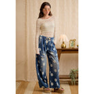 WASHED POLKA DOT DENIM BARREL PANTS WITH CARGO POCKETS-BiBi-Stuffology - Where Vintage Meets Modern, A Boutique for Real Women in Crosbyton, TX