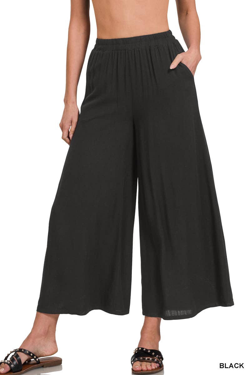 Woven Pleated Wide Leg Pants-Pants-Stuffology Boutique-Stuffology - Where Vintage Meets Modern, A Boutique for Real Women in Crosbyton, TX