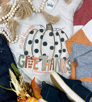 Give Thanks Pumpkin Tee-Graphic Tees-Branded Cotton-Stuffology - Where Vintage Meets Modern, A Boutique for Real Women in Crosbyton, TX