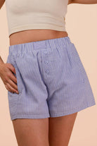 Striped Boxer Shorts-Shorts-VERY J-Stuffology - Where Vintage Meets Modern, A Boutique for Real Women in Crosbyton, TX