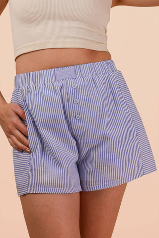 Striped Boxer Shorts-Shorts-VERY J-Stuffology - Where Vintage Meets Modern, A Boutique for Real Women in Crosbyton, TX