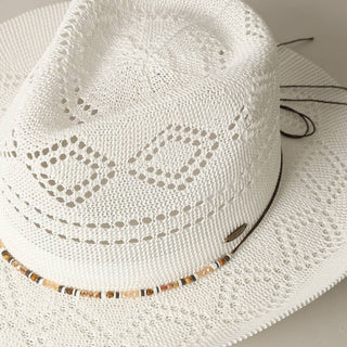 White Sands Beaded Cowboy Hat-Hats-Fashion City-Stuffology - Where Vintage Meets Modern, A Boutique for Real Women in Crosbyton, TX