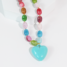 Happy colorful heart Necklace-necklace-Treasure Jewels Inc.-Stuffology - Where Vintage Meets Modern, A Boutique for Real Women in Crosbyton, TX