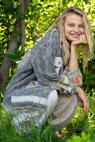 Oversized balloon sleeve camo pattern twill jacket-Jackets-Pol Clothing-Stuffology - Where Vintage Meets Modern, A Boutique for Real Women in Crosbyton, TX