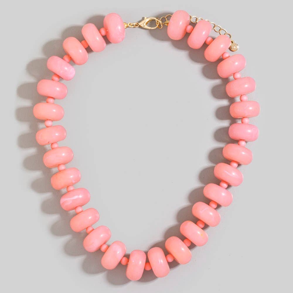 Bulky Acrylic Bead Link Necklace Set-Necklaces-The Looks by Fame Accessories-Stuffology - Where Vintage Meets Modern, A Boutique for Real Women in Crosbyton, TX