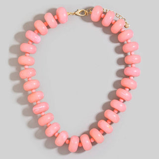 Bulky Acrylic Bead Link Necklace Set-Necklaces-The Looks by Fame Accessories-Stuffology - Where Vintage Meets Modern, A Boutique for Real Women in Crosbyton, TX