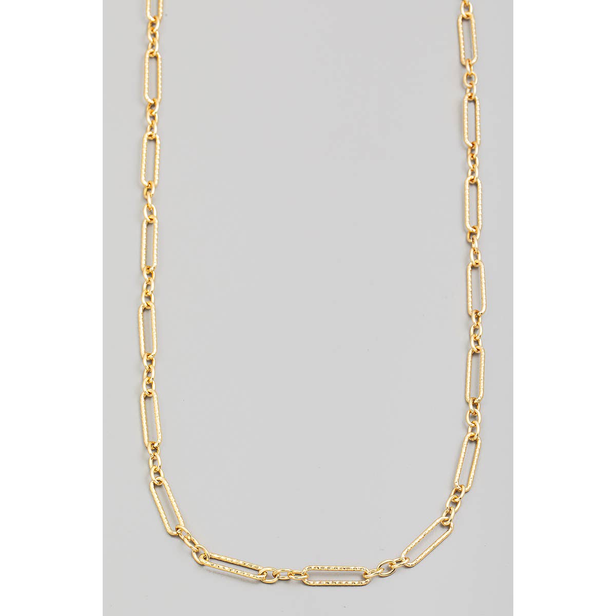 Textured Clip Chain Link Long Necklace | Stuffology Boutique-Necklaces-The Looks by Fame Accessories-Stuffology - Where Vintage Meets Modern, A Boutique for Real Women in Crosbyton, TX