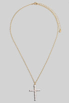 Pearl Cross Pendant Necklace-Necklaces-The Looks by Fame Accessories-Stuffology - Where Vintage Meets Modern, A Boutique for Real Women in Crosbyton, TX