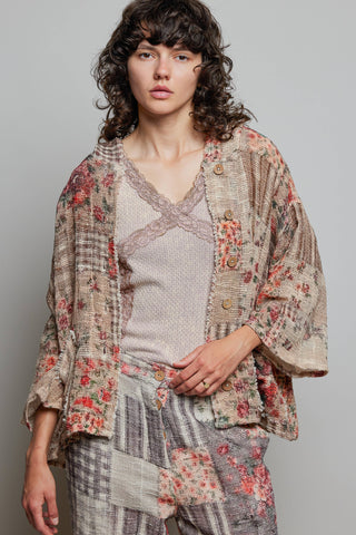 Patches Hooded Jacket-Jackets-Pol Clothing-Stuffology - Where Vintage Meets Modern, A Boutique for Real Women in Crosbyton, TX