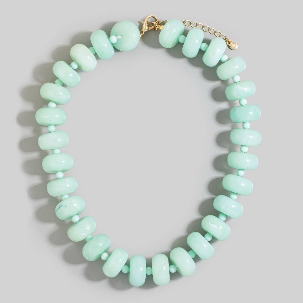 Bulky Acrylic Bead Link Necklace Set-Necklaces-The Looks by Fame Accessories-Stuffology - Where Vintage Meets Modern, A Boutique for Real Women in Crosbyton, TX