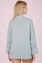 Dolman Sleeve Button Down Gauze Shirt-Top-VERY J-Stuffology - Where Vintage Meets Modern, A Boutique for Real Women in Crosbyton, TX