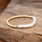 Heishi Bead Bracelet-Bracelets-PennyLine inc-Stuffology - Where Vintage Meets Modern, A Boutique for Real Women in Crosbyton, TX