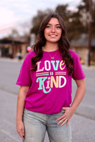 Love is Kind - Short Sleeve (Berry)-Jadelynn Brooke-Stuffology - Where Vintage Meets Modern, A Boutique for Real Women in Crosbyton, TX