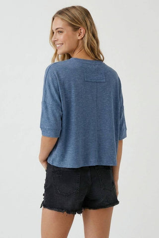 Round Neck Button Down Cardigan-Cardigan-Doe and Rae-Stuffology - Where Vintage Meets Modern, A Boutique for Real Women in Crosbyton, TX