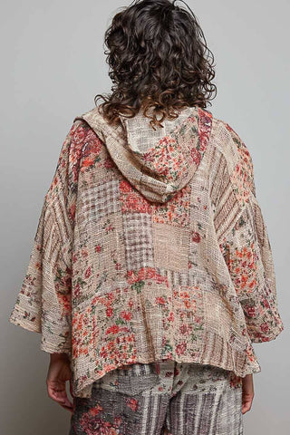Patches Hooded Jacket-Jackets-Pol Clothing-Stuffology - Where Vintage Meets Modern, A Boutique for Real Women in Crosbyton, TX