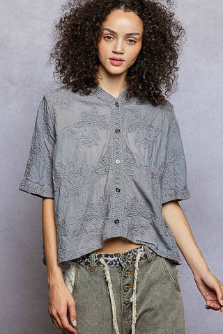 POL Clothing Lightweight Floral Crochet Hoodie Top-Crochet Top-Pol Clothing-Stuffology - Where Vintage Meets Modern, A Boutique for Real Women in Crosbyton, TX