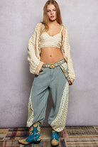 POL Clothing Beaded Cycle Striped Floral Pattern Belt-BELT-Pol Clothing-Stuffology - Where Vintage Meets Modern, A Boutique for Real Women in Crosbyton, TX