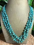 Blue Turquoise nugget 22 inch necklace with turquoise Heishi-necklace-Horse Spirit Studio-Stuffology - Where Vintage Meets Modern, A Boutique for Real Women in Crosbyton, TX