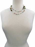 Chrysoprase & Cultured Pearl Long Necklace-Necklaces-IST Jewelry-Stuffology - Where Vintage Meets Modern, A Boutique for Real Women in Crosbyton, TX
