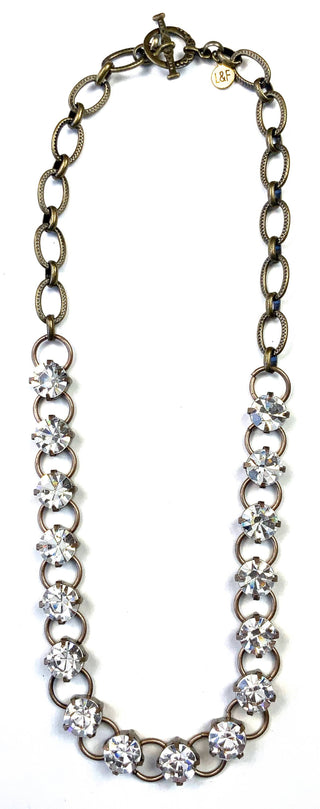 Vintage Sparkle Rhinestone Chain Necklace-Necklaces-Lost & Found Trading-Stuffology - Where Vintage Meets Modern, A Boutique for Real Women in Crosbyton, TX