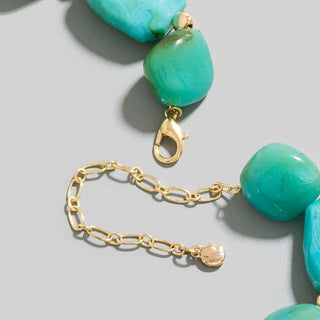 Chunky TurqNecklace-Necklaces-The Looks by Fame Accessories-Stuffology - Where Vintage Meets Modern, A Boutique for Real Women in Crosbyton, TX
