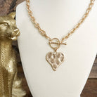 Boho Hammered Heart Front Toggle Necklace – Rustic Gold or Silver-Necklaces-PennyLine inc-Stuffology - Where Vintage Meets Modern, A Boutique for Real Women in Crosbyton, TX