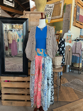One-of-a-Kind Metallic Highlight Wide-Leg Pants-Pants-POL Clothing-Stuffology - Where Vintage Meets Modern, A Boutique for Real Women in Crosbyton, TX