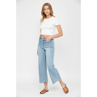 Mica Crop Wide Leg Jeans-Jeans-Mica Denim-Stuffology - Where Vintage Meets Modern, A Boutique for Real Women in Crosbyton, TX