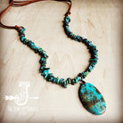 Natural Turquoise Chunky Necklace with Large Natural Pendant /Stuffology Boutique-Necklaces-The Jewelry Junkie-Stuffology - Where Vintage Meets Modern, A Boutique for Real Women in Crosbyton, TX