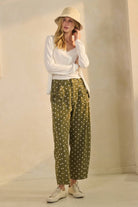High-rise Printed Black Polka Dot Denim Pants-Jeans-Oddi-Stuffology - Where Vintage Meets Modern, A Boutique for Real Women in Crosbyton, TX