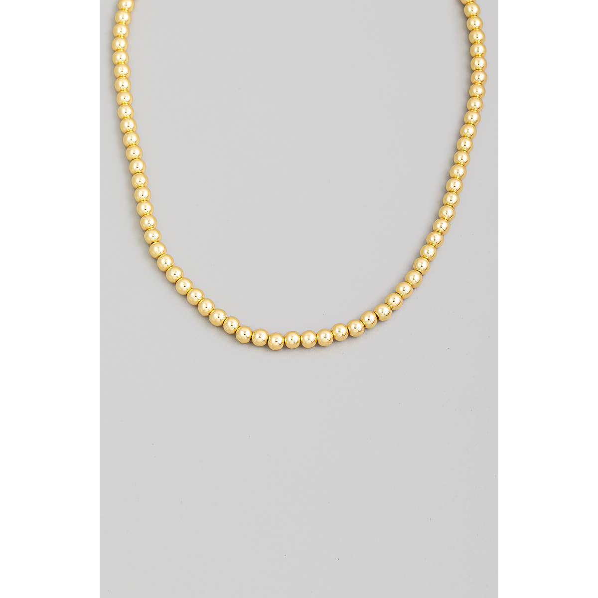 Gold Dipped Ball Beaded Necklace-Necklaces-The Looks by Fame Accessories-Stuffology - Where Vintage Meets Modern, A Boutique for Real Women in Crosbyton, TX