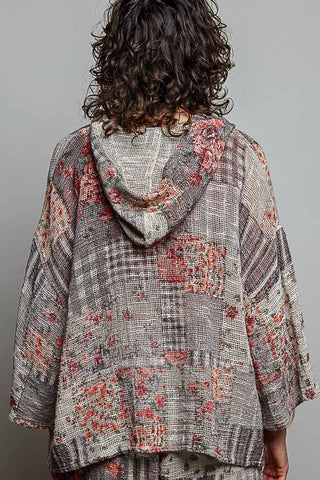 Patches Hooded Jacket-Jackets-Pol Clothing-Stuffology - Where Vintage Meets Modern, A Boutique for Real Women in Crosbyton, TX