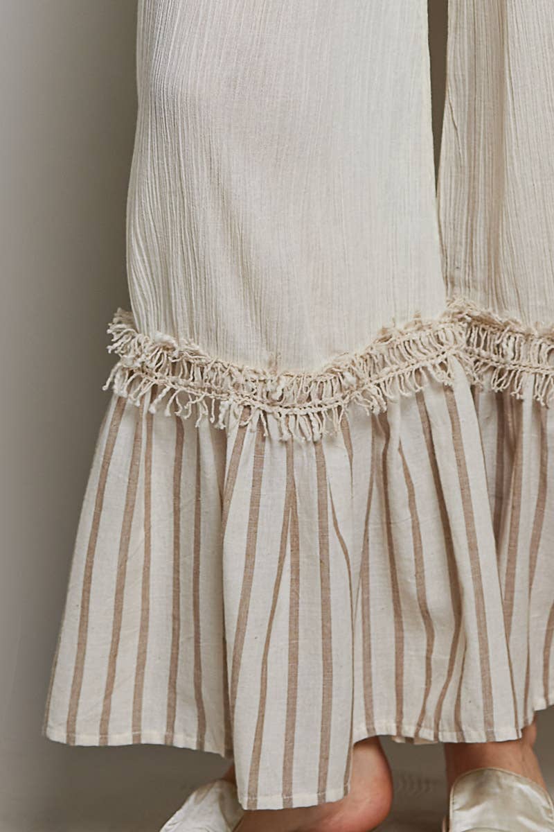 Sand Dune Ruffle Pants-Wide Leg Pants-Pol Clothing-Stuffology - Where Vintage Meets Modern, A Boutique for Real Women in Crosbyton, TX