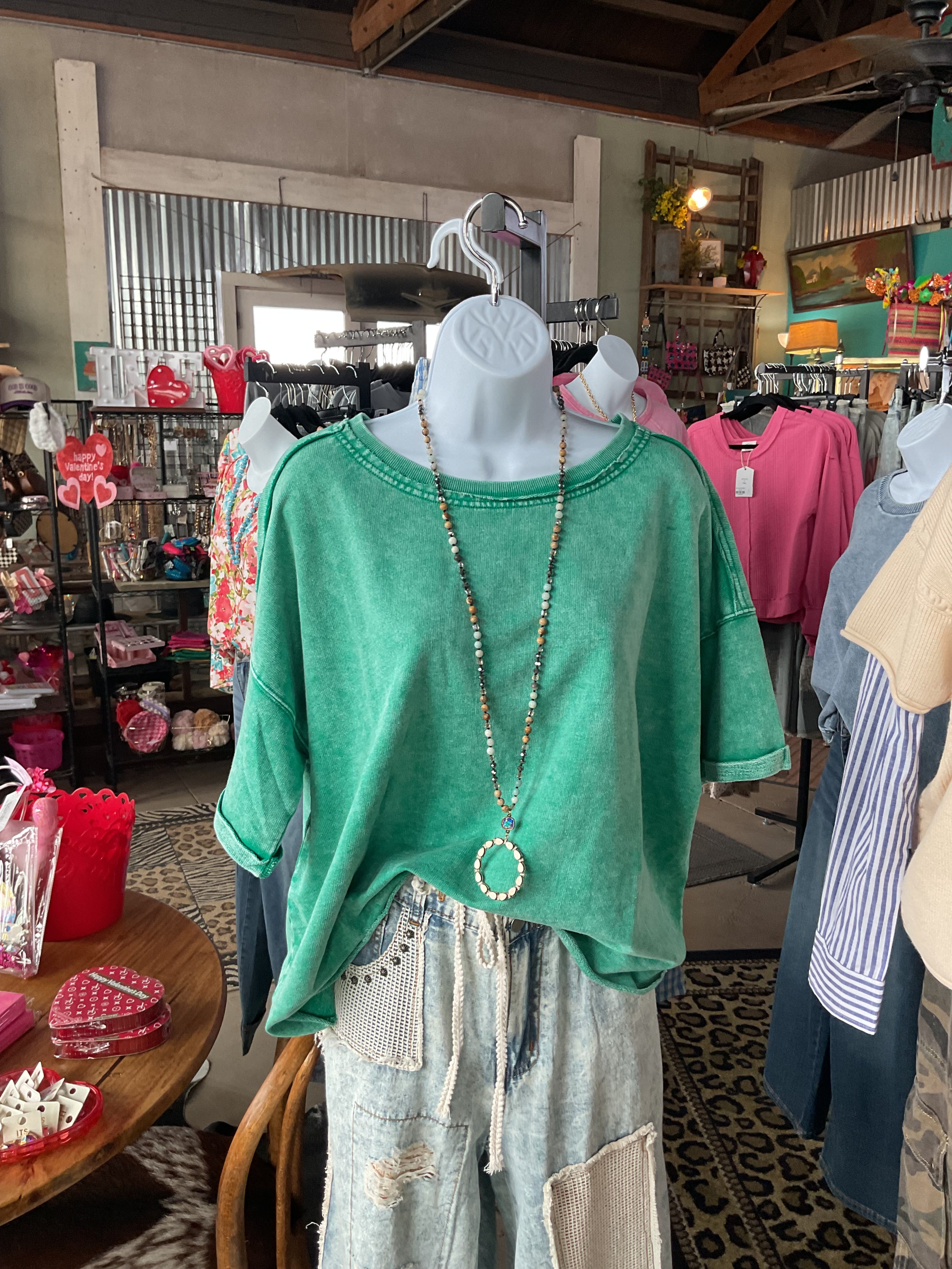 Acid Wash French Terry Top-TOP-ZENANA-Stuffology - Where Vintage Meets Modern, A Boutique for Real Women in Crosbyton, TX