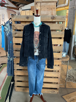 POL Clothing Button Down Corduroy Trucker Jacket-Jackets-Pol Clothing-Stuffology - Where Vintage Meets Modern, A Boutique for Real Women in Crosbyton, TX