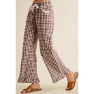 GINGHAM LACE RUFFLED PULL ON PANTS-So Me-Stuffology - Where Vintage Meets Modern, A Boutique for Real Women in Crosbyton, TX