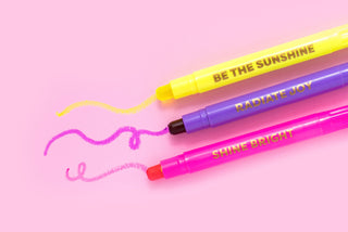 Wax Highlighter Set - Motivational - Asst Clrs - 3 Piece Set-HIGHLIGHTERS-Taylor Elliott Designs-Stuffology - Where Vintage Meets Modern, A Boutique for Real Women in Crosbyton, TX
