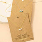Dainty Opal Crystal Charm Necklace-Necklaces-The Looks by Fame Accessories-Stuffology - Where Vintage Meets Modern, A Boutique for Real Women in Crosbyton, TX