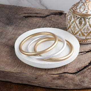 Sundrift Glow – Mixed Metal Bangle Stack-Bracelets-PennyLine inc-Stuffology - Where Vintage Meets Modern, A Boutique for Real Women in Crosbyton, TX