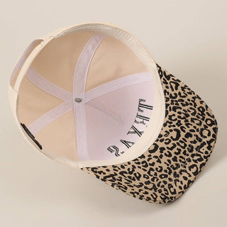 TEXAS Embroidery Leopard Two-Tone Trucker Hat-Hats-Fashion City-Stuffology - Where Vintage Meets Modern, A Boutique for Real Women in Crosbyton, TX