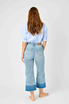 JUDY BLUE HW RELEASE HEM CROP WIDE JEANS | STUFFOLOGY BOUTIQUE-Jeans-Judy Blue-Stuffology - Where Vintage Meets Modern, A Boutique for Real Women in Crosbyton, TX