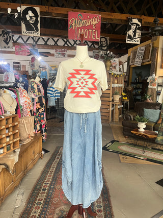 Mesa Aztec Graphic Tee-Graphic Tees-Texas True Threads-Stuffology - Where Vintage Meets Modern, A Boutique for Real Women in Crosbyton, TX