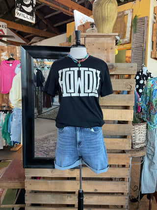 Howdy Block Tee-Graphic Tees-Texas True Threads-Stuffology - Where Vintage Meets Modern, A Boutique for Real Women in Crosbyton, TX