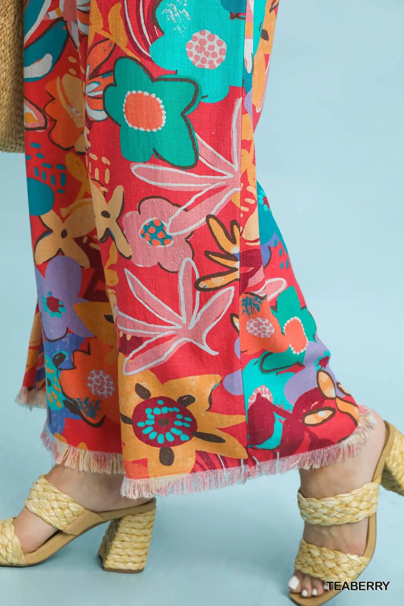 Floral Print Wide Leg Pants-Pants-Umgee-Stuffology - Where Vintage Meets Modern, A Boutique for Real Women in Crosbyton, TX