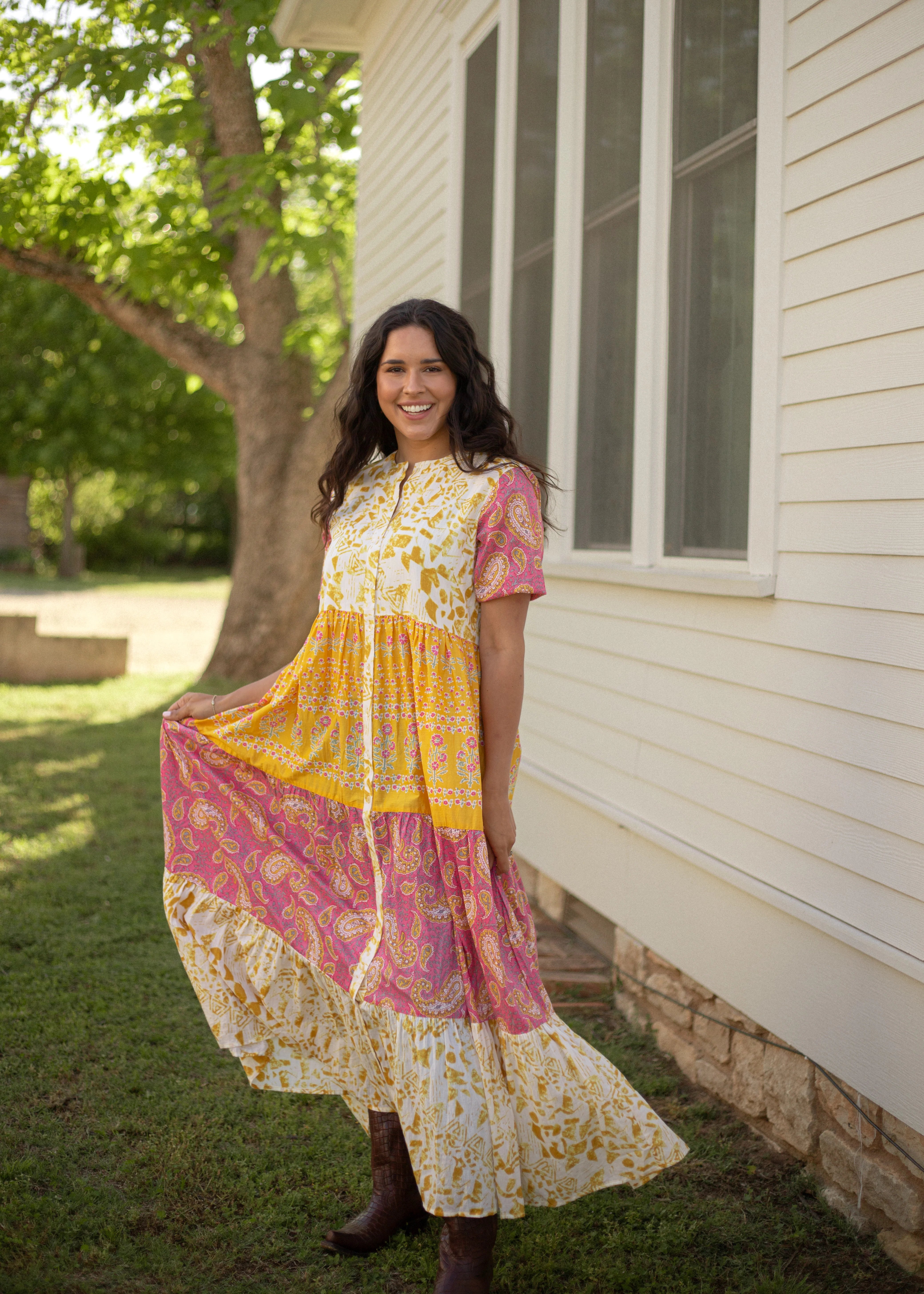 BOHO STYLE CHANDLER MAXI DRESS-Dresses-Layerz Clothing-Stuffology - Where Vintage Meets Modern, A Boutique for Real Women in Crosbyton, TX