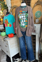 Checkered Open Front Cardigan /Stuffology Boutique-Cardigan-Stuffology Boutique -Stuffology - Where Vintage Meets Modern, A Boutique for Real Women in Crosbyton, TX