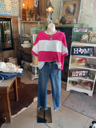 FRENCH TERRY COLOR BLOCK EXPOSED SEAM TOP-Zenana-Stuffology - Where Vintage Meets Modern, A Boutique for Real Women in Crosbyton, TX